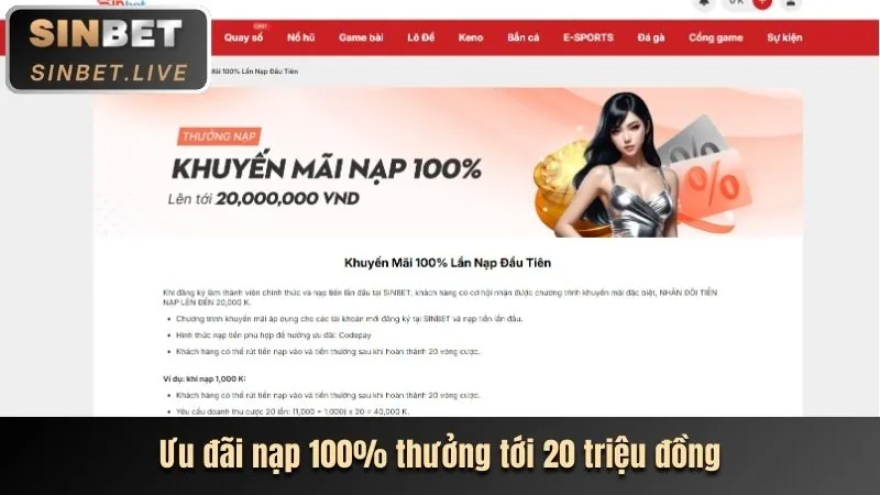 Thưởng nạp lại hàng ngày lucky6868